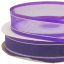 Listón de Organza con Orilla Metálica Morado-Plata #5