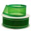 Listón de Organza con Orilla Metálica Verde Bandera-Oro #9