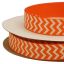 Listón Popotillo Estampado Chevron Naranja