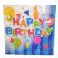 Servilleta Estampada Azul Happy Birthday
