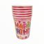 Vasos de Cartón Rosa Happy Birthday