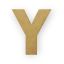 Letra de MDF de 2.5 mm Y