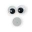 Ojos movibles para coser Blanco/Negro 25 mm