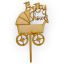 Pick de Madera Baby Shower Carriola 15 cm