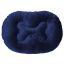 Cama para Mascota Ovalada Velour Grande Azul Marino
