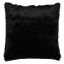Cojín Decorativo Pelo Largo Negro