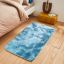 Tapete de Área Decorativo Faux Fur Fuffy Plumbago Solido Chico