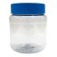 Tarro de Pet Transparente Con Tapa Azul Redondo 250 ml
