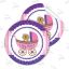 Stickers Para Fiestas Oso Carreola Morado