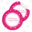 Stickers Para Fiestas Gracias Puntos Rosa