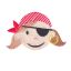 Aplicación Bordada Niña Pirata