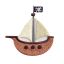 Aplicación Bordada Barco Pirata