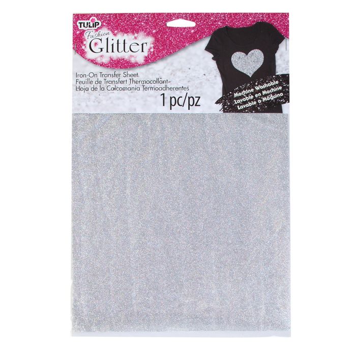 Tulip Iron On Transfer Sheet Glitter Silver Michaels, 55 OFF