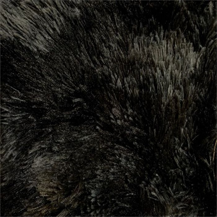 Gris Tela De Peluche Negro Peluche Pelo Largo Liso Negro ✓ Parisina