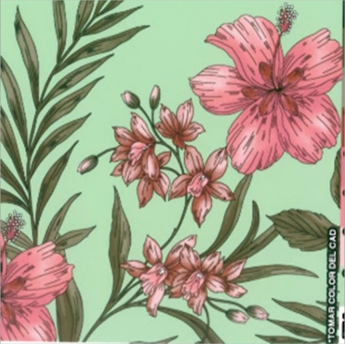 Shiffon Stripe Flor Verde Menta | ✓ Parisina Shiffon Stripe Flor Verde Menta | ✓ Parisina