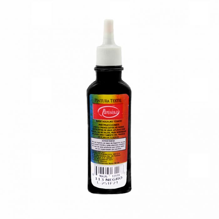 Pintura Textil Negro 30 ml La Parisina