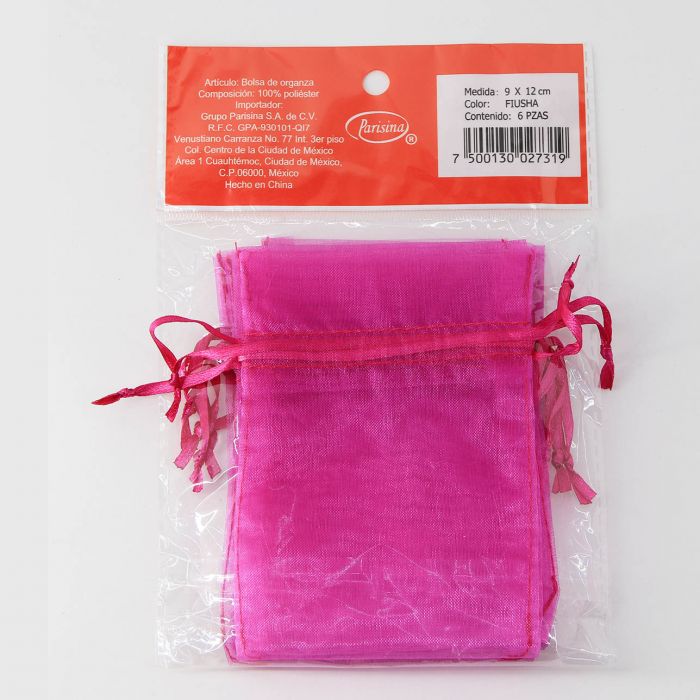 bolsas de organza en el centro