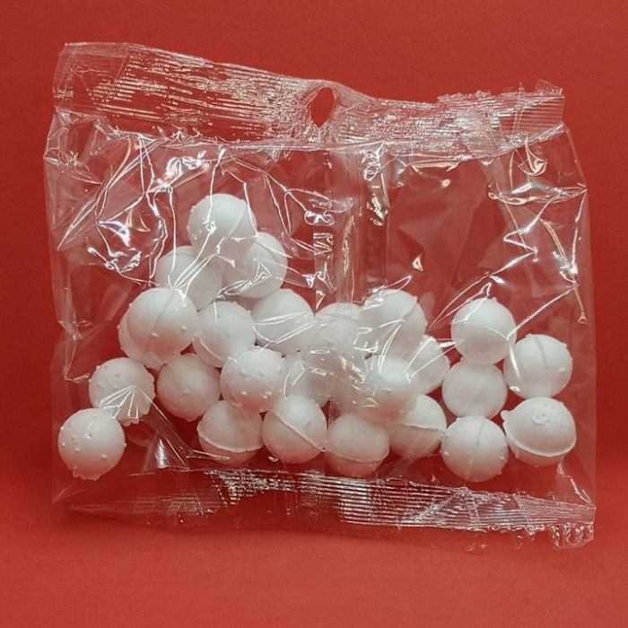 Cojines con sales bolitas de unicel