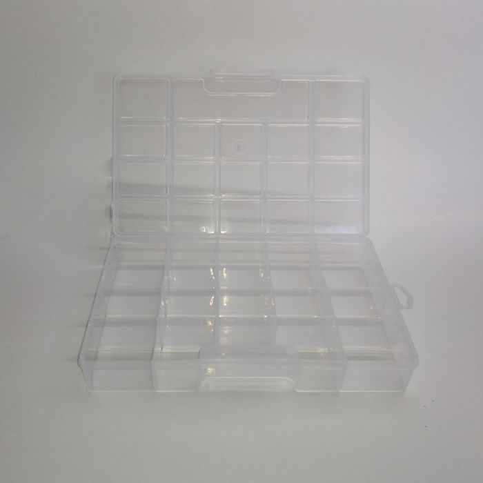 Caja Organizadora De Plástico Transparente con 28 divisiones