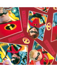 Acolchado Disney Increibles Allover Rojo