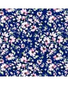 Jamaica 1.50 Estampado Flor Mediana Azul Marino