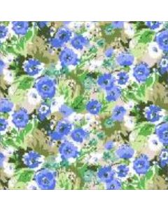 Jamaica 1.50 Estampado Flor Chica Azul Turquesa