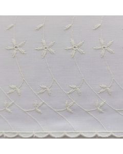 Tira Bordada 1.10 Flor Blanco
