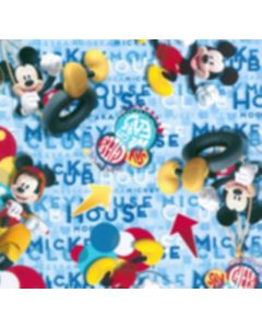 Micro Fibra Disney Mickey Lunares Azul Cielo