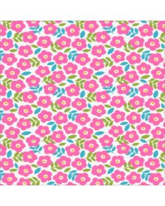 Micro Fibra Estampado Mariposa Floral Rosa Pastel