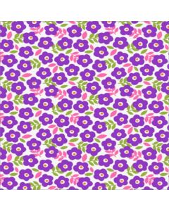 Micro Fibra Estampado Mariposa Floral Morado Lila
