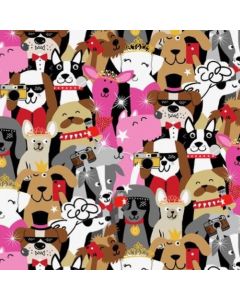 Silky Estampado 1.10 Perros Negro