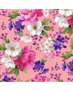 Silky Estampado 1.10 Flor Grande Rosa Palo