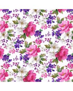 Silky Estampado 1.10 Flor Chica Blanco