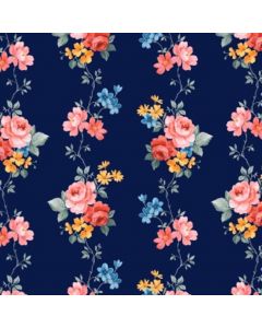 Silky Estampado 1.10 Flor Chica Azul Marino