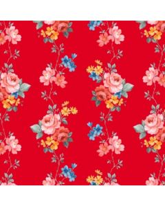 Silky Estampado 1.10 Flor Chica Rojo