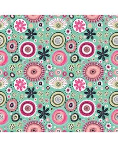 Silky Estampado 1.50 Flor Chica Verde Menta