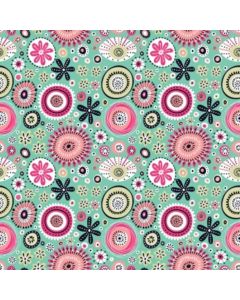 Silky Estampado 1.50 Flor Chica Verde Menta