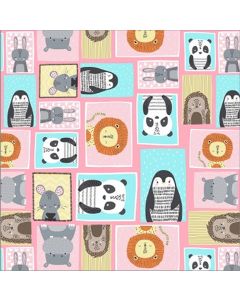 Blancos Molleton Patchwork Rosa Pastel