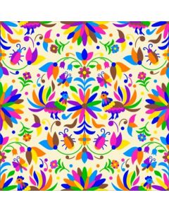 Blancos Mantelina Estampada Pavo Real Grande Hueso