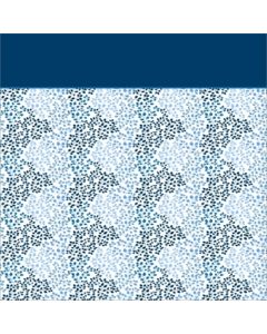 Bramante Estampado Hojas Azul Marino