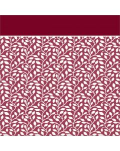 Bramante Estampado Hojas Rojo Vino