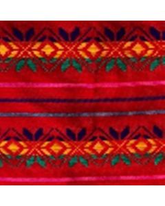 Cambaya Bordada Flor Rojo