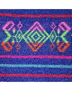 Cambaya Bordada Azteca Azul Rey