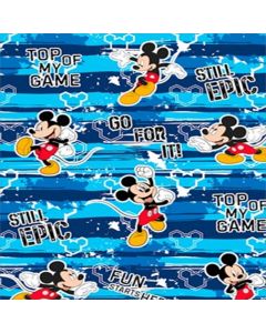 Cortina Marquesita Disney Mickey Azul Turquesa