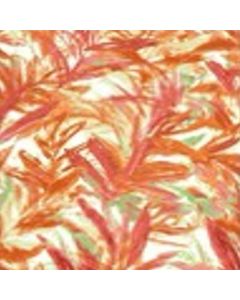 Decoración Tulum Hojas Acuarela Naranja