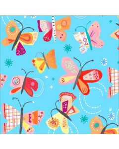 Decoración Infantil Mariposa De Papel Azul Cielo