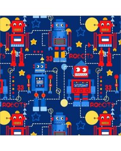 Decoración Infantil Robots Azul Marino