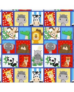 Decoración Infantil Retratos Zoo Azul Rey