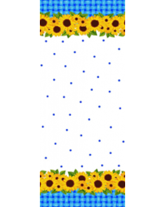Cortina Tergal Zurich Girasol Azul Rey