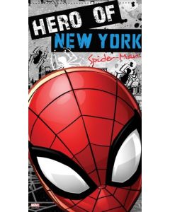 Felpa Toalla Disney Spiderman Rostro Gris Perla